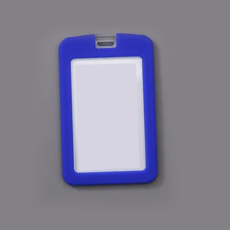 Premium Silicone ID Card Holder-Blue-b